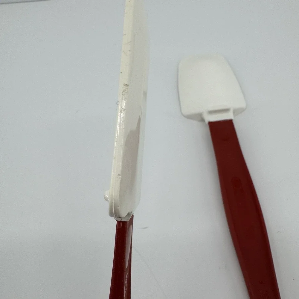 Vintage Rubbermaid Red White Silicone Spatula Set Retro Farmhouse Baking Tools
